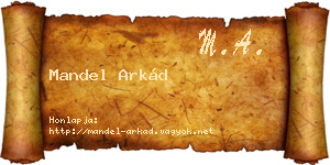 Mandel Arkád névjegykártya